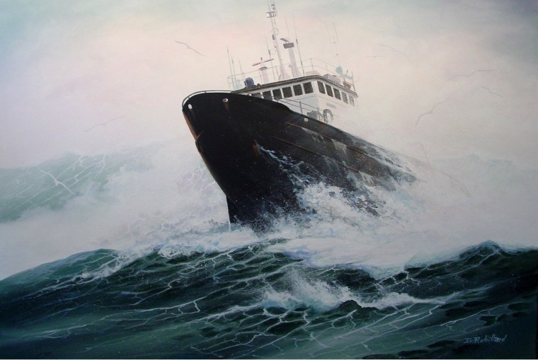 Пароход в шторм