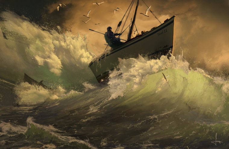 Энди Симмонс пейзаж море шторм