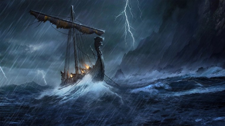 Дракар в Буре