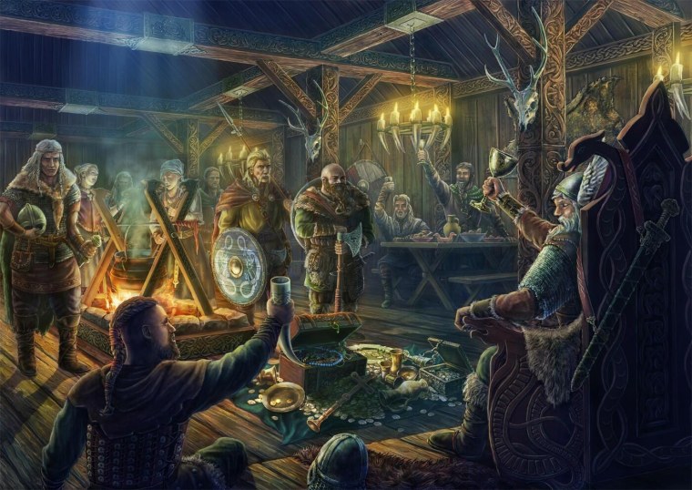 Эйнхерии в Вальхалле