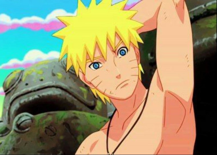 Застенчивое лицо Наруто