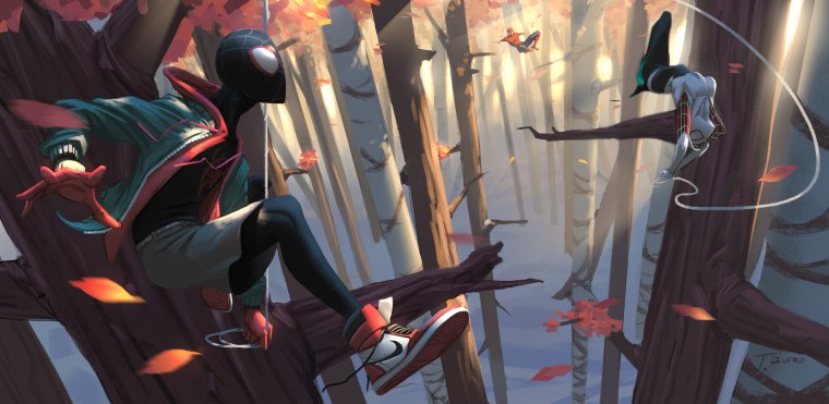 Майлз Моралес через вселенные граффити