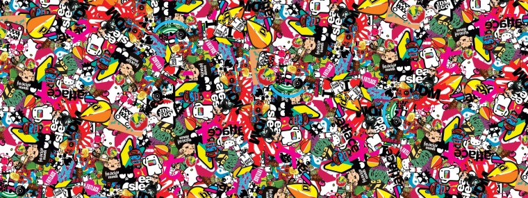 Фон с мультяшными героями