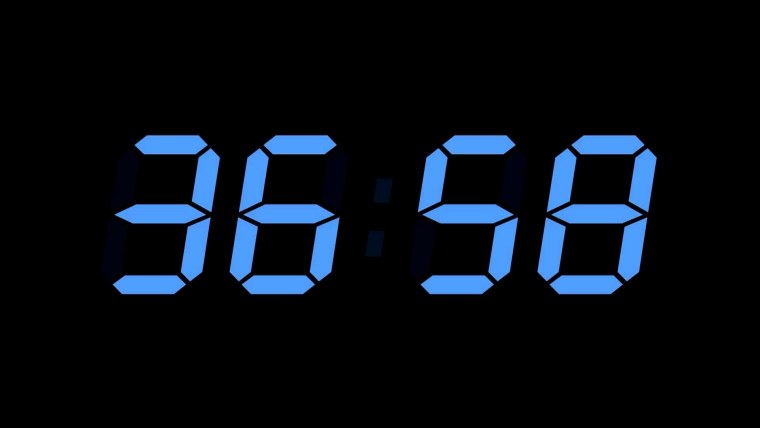 Неоновые часы