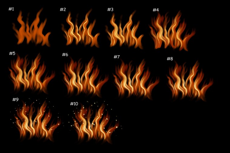 3d для фотошопа огонь