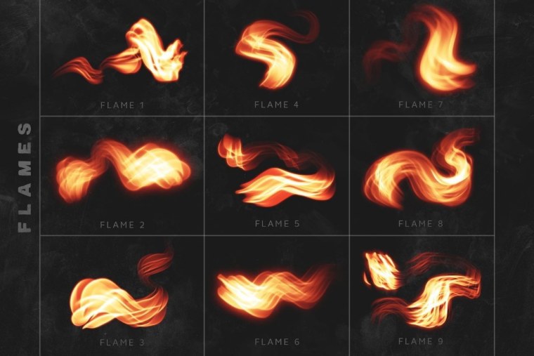 Кисть пламя для прокриэйт