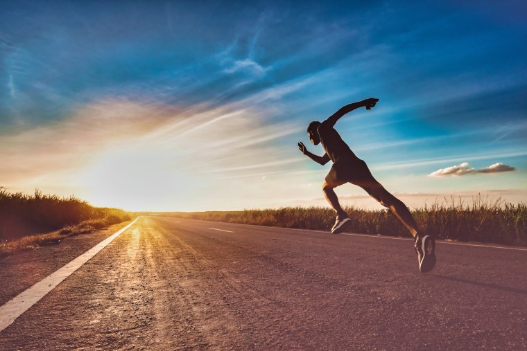 Бегущий человек на старте