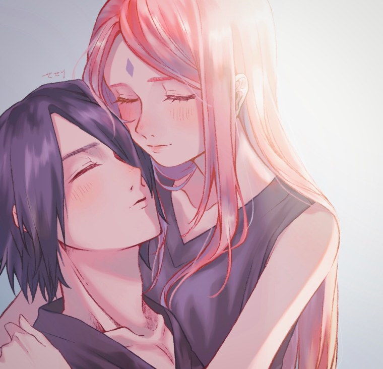 Сакура Харуно и Саске Учиха арт