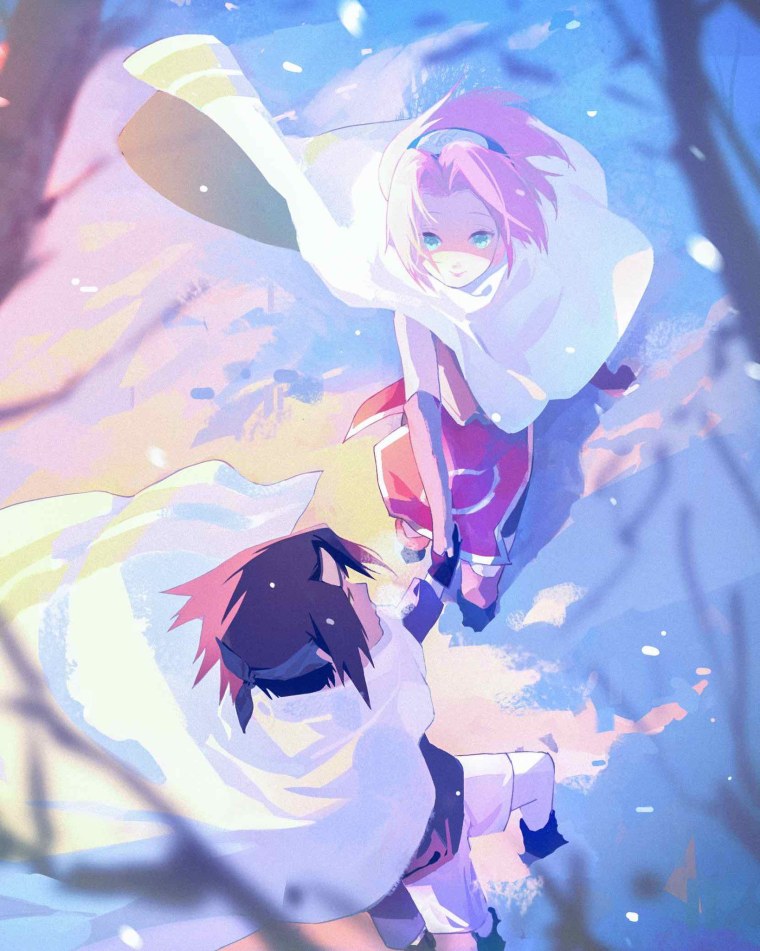 Сакура Харуно и Саске Учиха