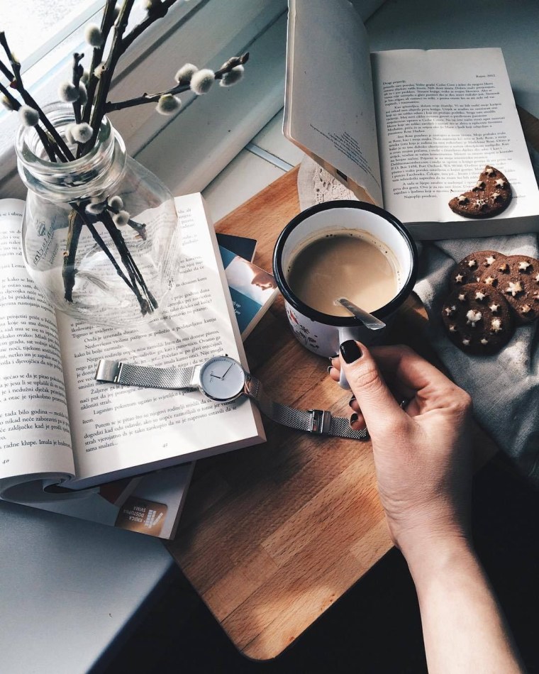 Фон для рабочего стола кофе книги