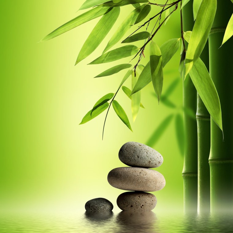 Бамбук камни вода