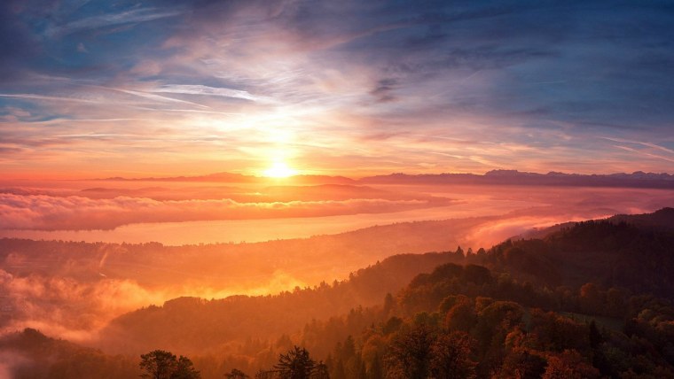 Закат на горе