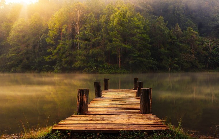 Мостки на озере