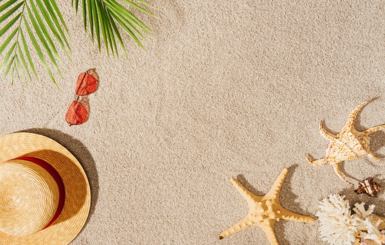 Песчаный пляж вид сверху