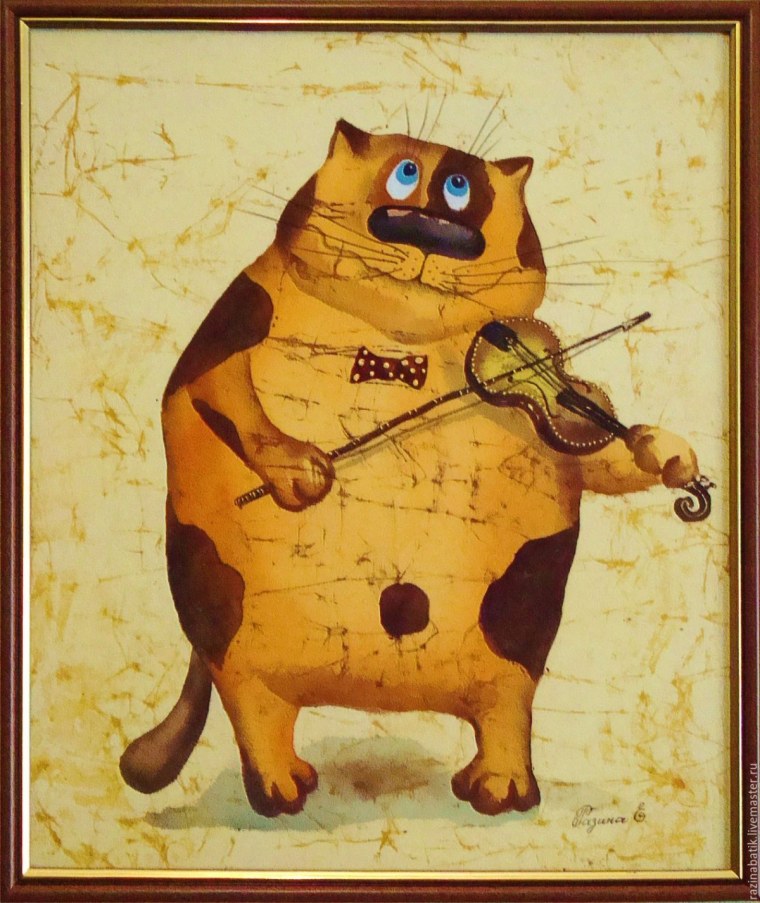 Коты Рисованные прикольные