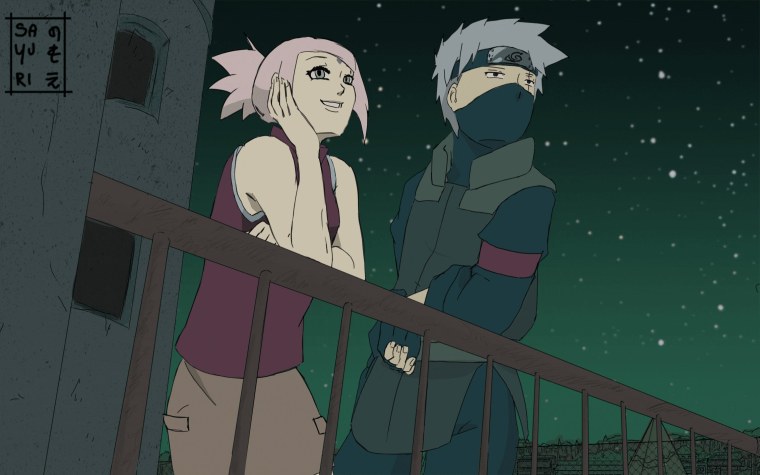 Какаси Хатакэ и Сакура поцелуй