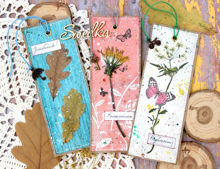 Закладки в технике Скрапбукинг