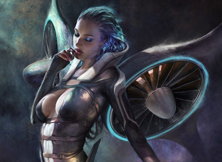 Фантастика девушки космос