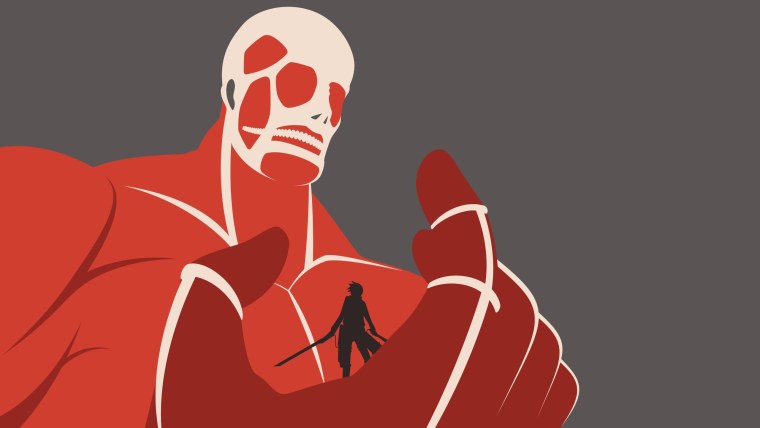 Minimalist anime атака титанов
