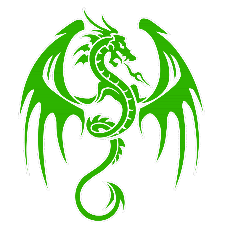 Черный дракон тату