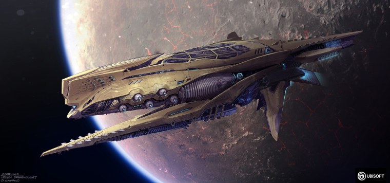 Sci Fi космический корабль Левиафан