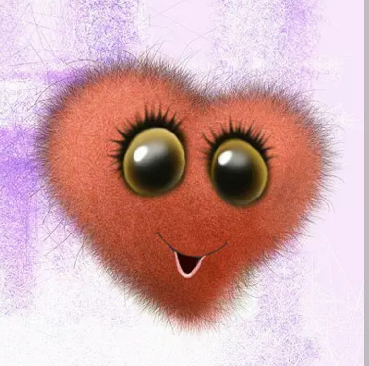 Сердечко с глазками