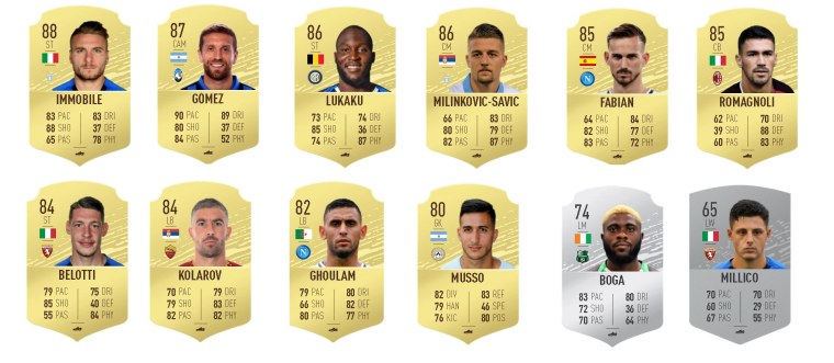 Карточки футболистов из фифы