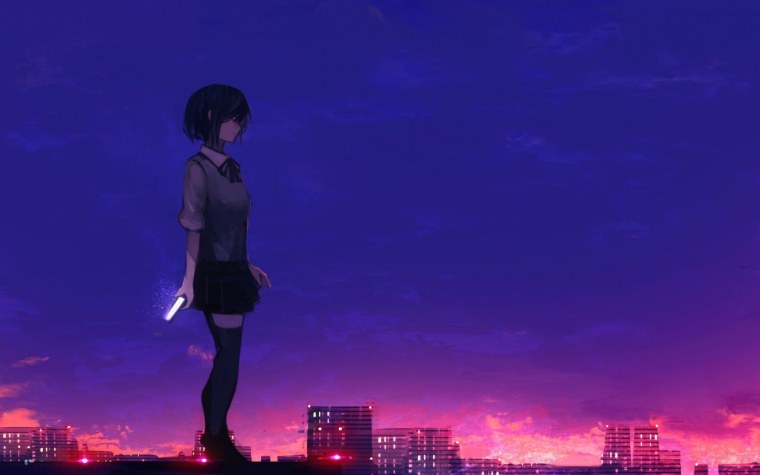 Тян на крыше