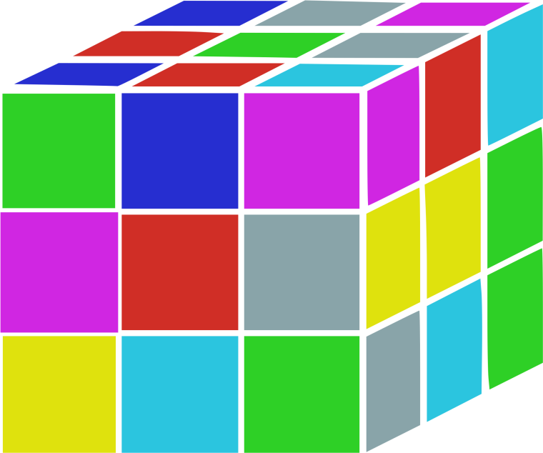 Кубик-Рубика 3х3 черно белый