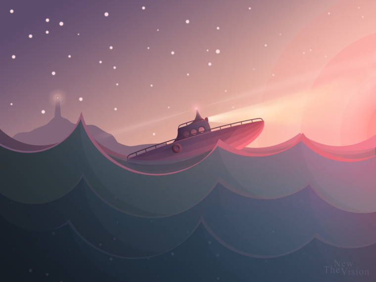 Тату волна Минимализм эскиз