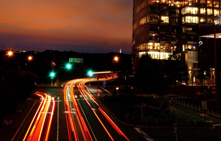 Вечернее освещение города