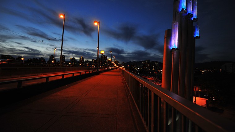 Вечернее освещение города