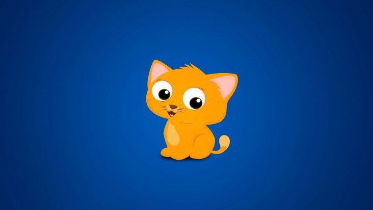 Рыжий котенок мультяшный