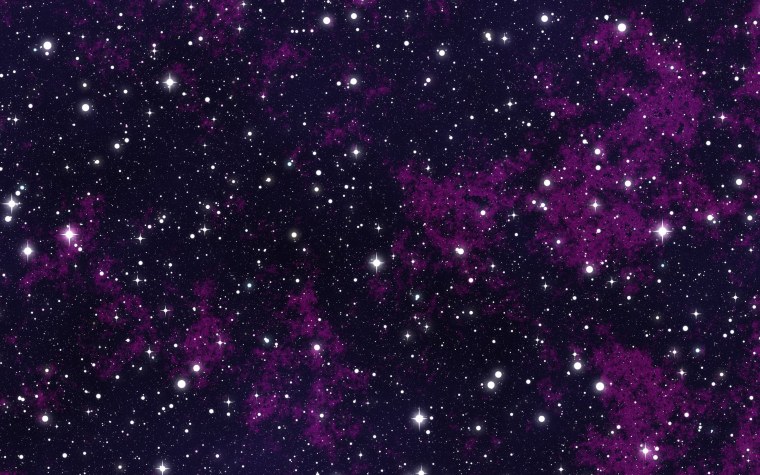 Фиолетовое звездное небо