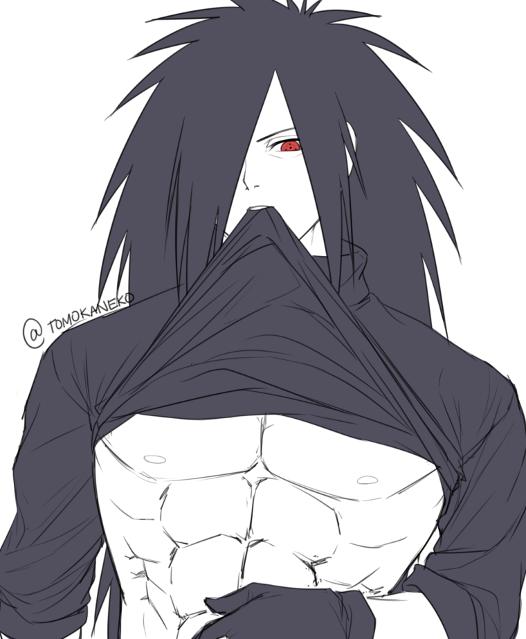 Мадара Учиха с шаринганом