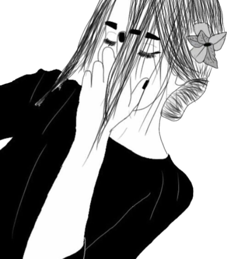 Нарисовать грустную девушку