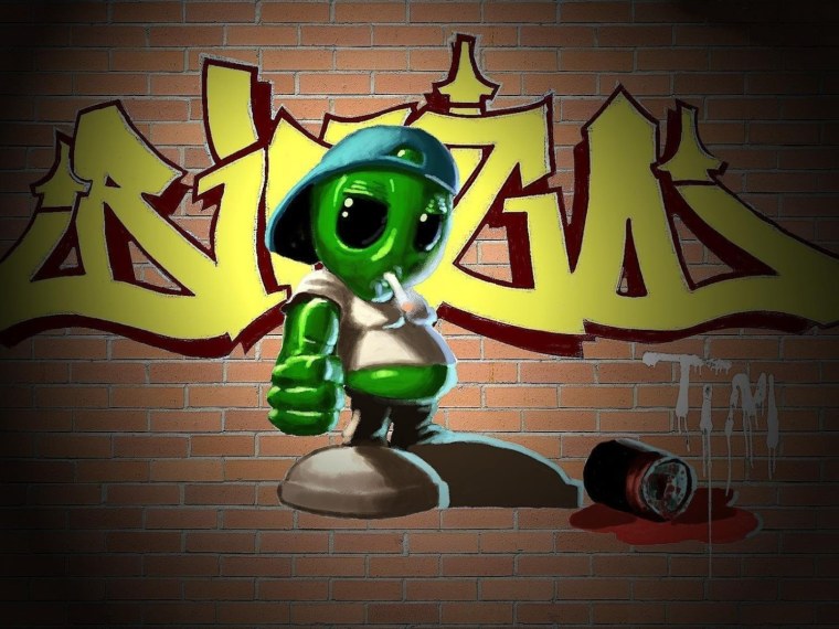 Граффити на рабочий стол телефона