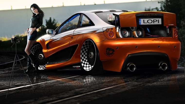 Автомобили и девушки HD