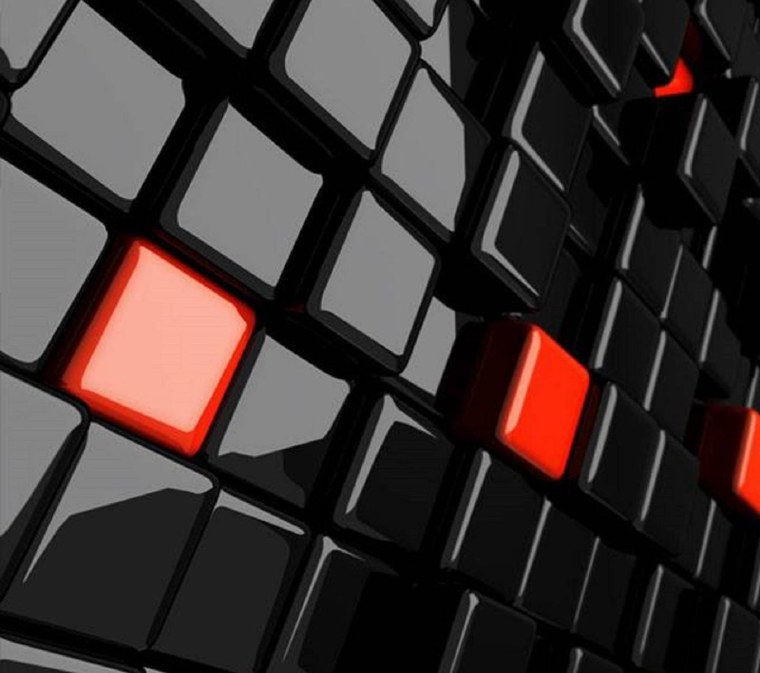 Черно красные кубики