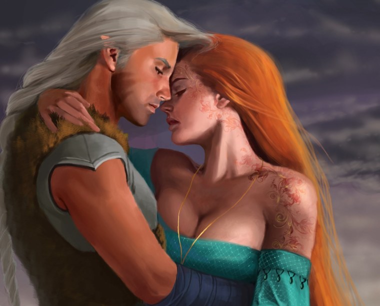 Эльфийка и мужчина