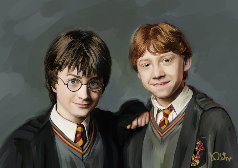 Гарри Рон Гермиона Хогвартс