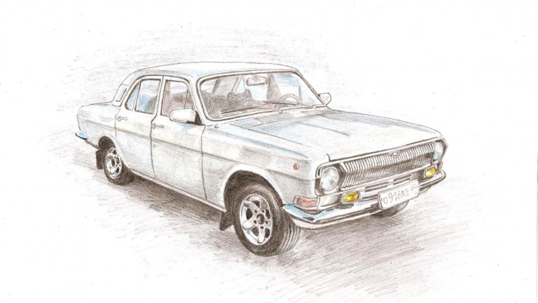 Рисунок Волга ГАЗ 24