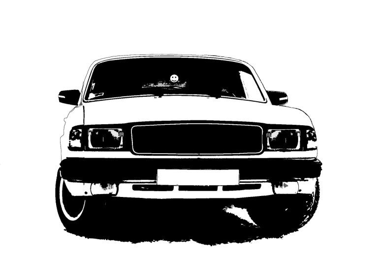 Волга ГАЗ 24 карандашом