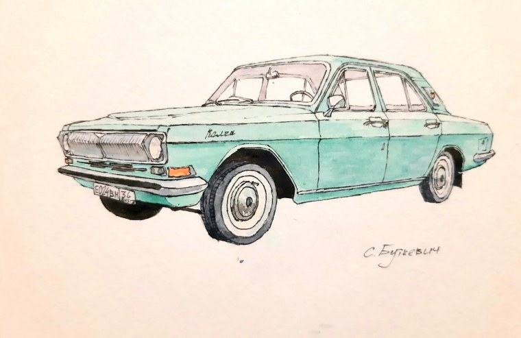 Рисунок Волга ГАЗ 24