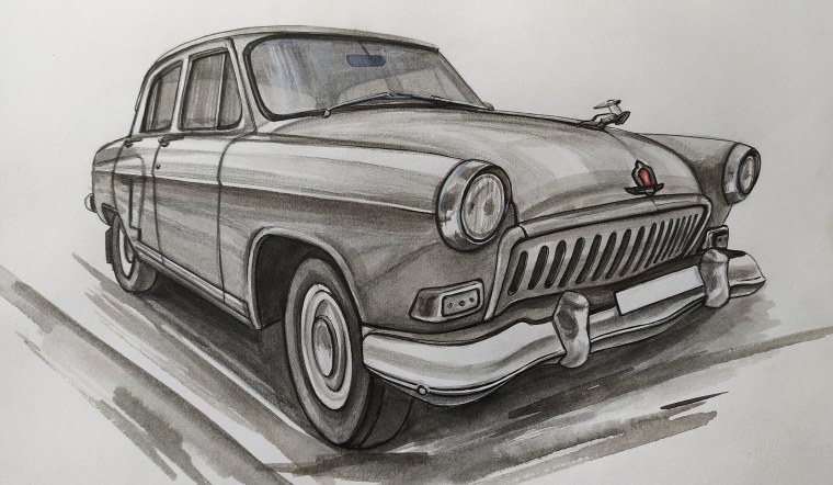 Волга 21 рисунок