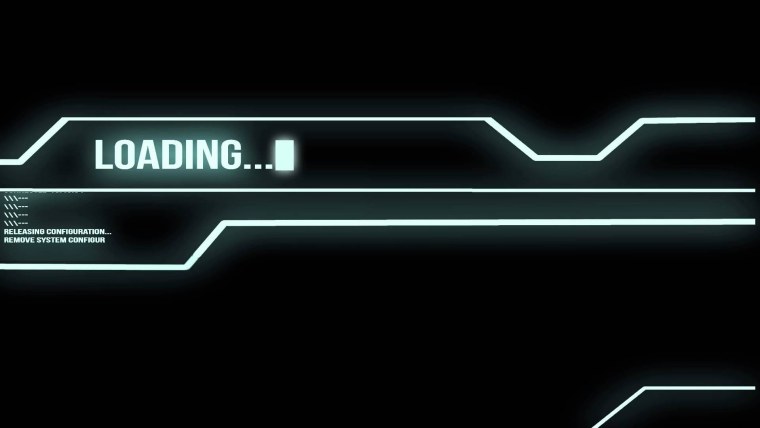 Надпись в стиле киберпанк загрузка