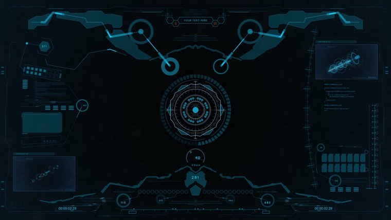 Интерфейс в стиле киберпанк