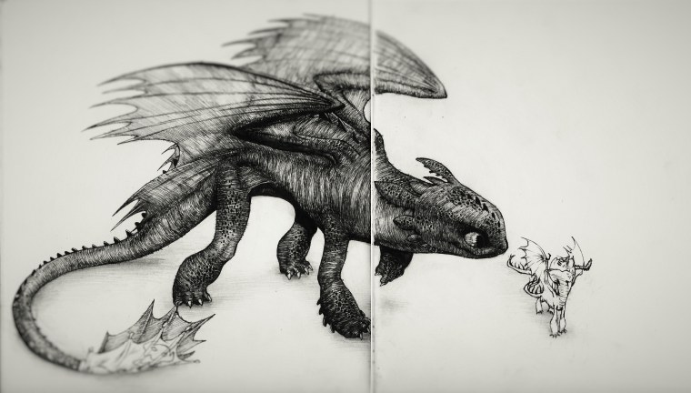 Дракон реалистичный рисунок