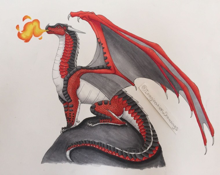 Змееподобный дракон с крыльями