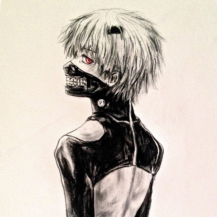 Маска Канеки Кена рисунок